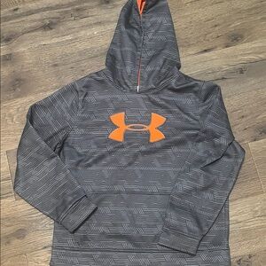 Under Armour Charcoal and Orange Patterned Hoodie